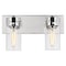 Nuvo Intersection 2-Light Vanity - Polished Nickel with Clear Glass 60/7632 - alternate 4